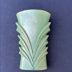 Art Deco Green Vase